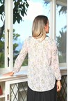 FLORENCE PLEAT BLOUSE - pink botan